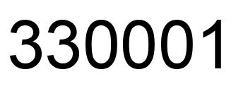 Number 330001 black image