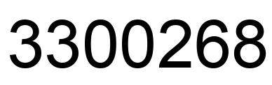 Número 3300268 imagen negro