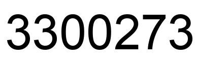 Número 3300273 imagen negro