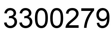 Number 3300279 black image