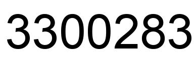 Number 3300283 black image