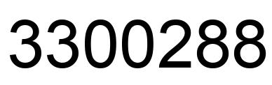 Number 3300288 black image