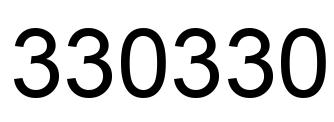 Number 330330 black image