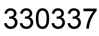 Number 330337 black image