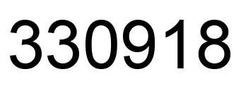 Number 330918 black image