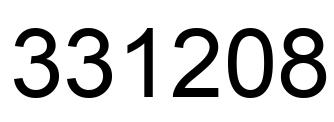 Number 331208 black image