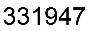 Número 331947 imagen negro