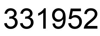 Number 331952 black image