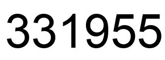 Number 331955 black image