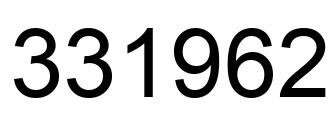 Number 331962 black image
