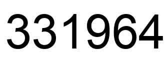 Number 331964 black image