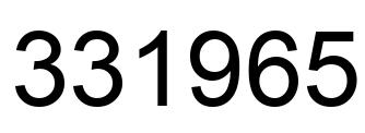 Number 331965 black image