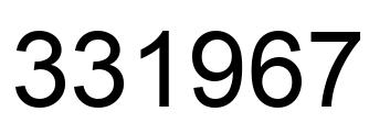 Number 331967 black image