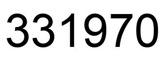 Number 331970 black image