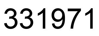 Number 331971 black image