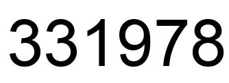 Number 331978 black image