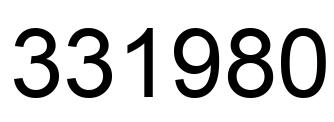 Number 331980 black image