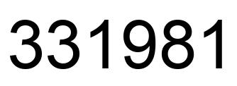 Number 331981 black image