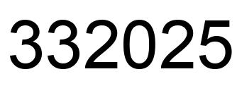 Número 332025 imagen negro