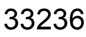 Number 33236 black image