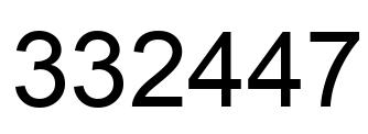 Number 332447 black image