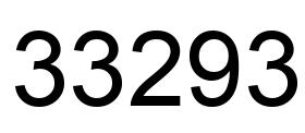 Number 33293 black image