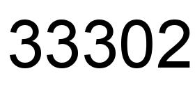 Number 33302 black image