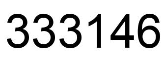 Number 333146 black image
