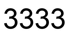 Number 3333 black image