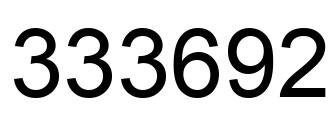 Number 333692 black image
