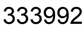Number 333992 black image