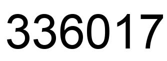 Number 336017 black image