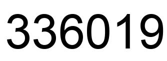Number 336019 black image