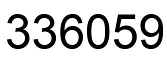 Number 336059 black image