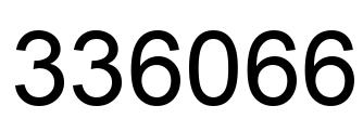 Number 336066 black image