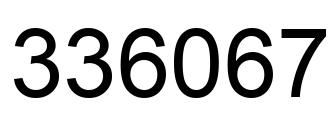 Number 336067 black image