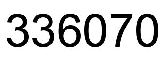 Number 336070 black image