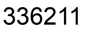 Number 336211 black image