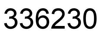 Number 336230 black image