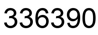 Number 336390 black image