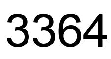 Number 3364 black image