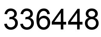 Number 336448 black image