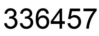Number 336457 black image