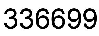 Number 336699 black image