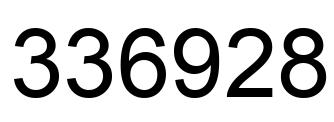 Number 336928 black image