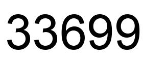 Number 33699 black image