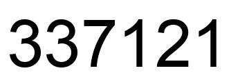 Number 337121 black image