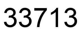 Number 33713 black image