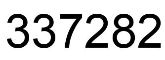 Number 337282 black image