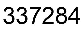 Number 337284 black image